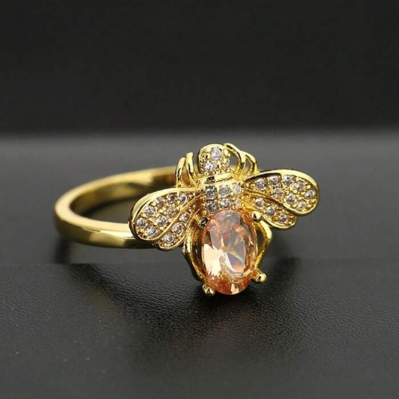Cubic Zirconia Bee Ring - Picture 2 of 5